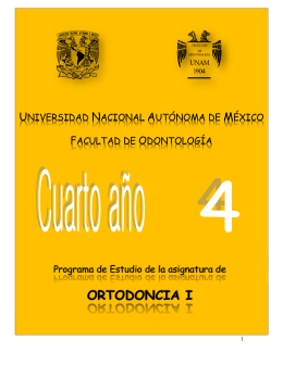 ORTODONCIA I - Facultad de Odontología