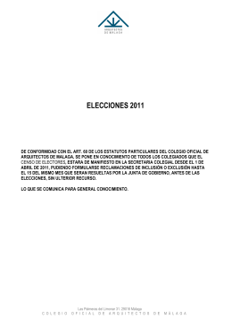 Listado de colegiados Elecciones 2011