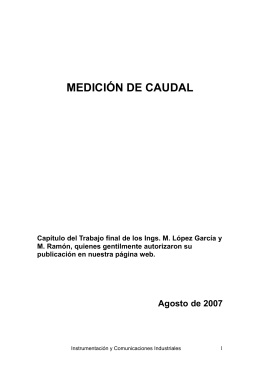 MEDICIÓN DE CAUDAL