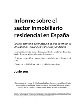 Informe sobre el sector inmobiliario residencial en