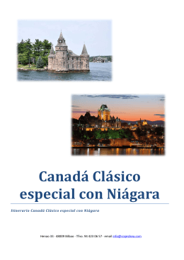 Canadá Clásico especial con Niágara