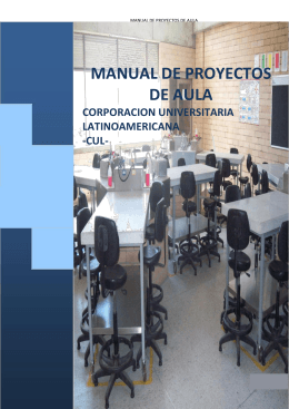 MANUAL DE PROYECTOS DE AULA - Corporación Universitaria