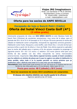 Oferta del hotel Vincci Costa Golf (4*) (2 niños