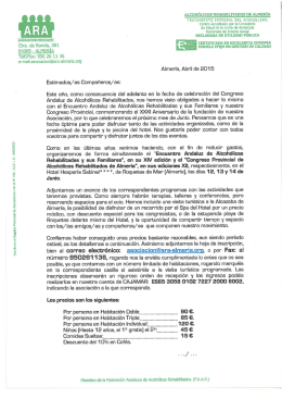 ALCOHÓLICOS REHABILITADOS DE ALMERÍA