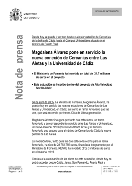 Las Aletas Universidad - Ministerio de Fomento