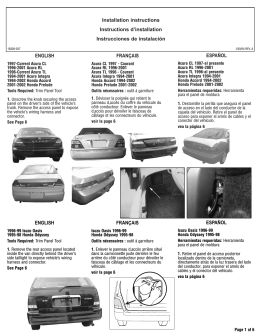 ENGLISH ESPAÑOL FRANÇAIS Installation instructions - U-Haul