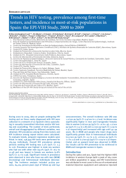 Trends in HIV testing, prevalence among first