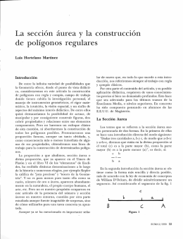 La sección áurea y la construcción de polígonos regulares