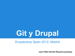 Git y Drupal - Drupalcamp Spain 2012