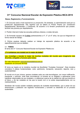 Bases 2015 - Concurso INCA