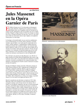 Jules Massenet en la Opéra Garnier de París