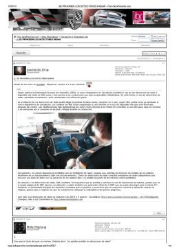 17/07/13 SE PROHIBEN LOS DETECTORES RADAR - Foro