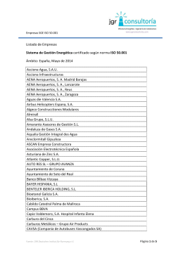 listado empresas ISO 50001 2014-05