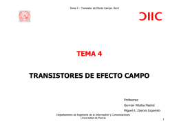 Tema 4. Transistores de Efecto Campo - OCW