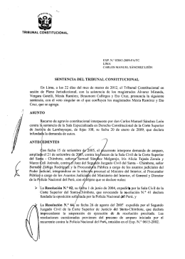 sentencia del tribunal constitucional