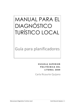 Manual de diagnóstico turístico local