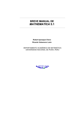 Breve manual de Mathematica 5.1