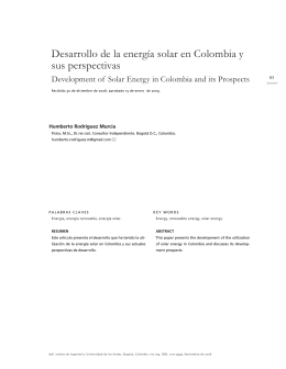Desarrollo de la energía solar en Colombia y