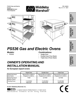 PS536 Gas and Electric Ovens