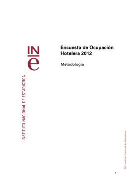 Encuesta de Ocupación Hotelera 2012