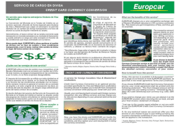 SERVICIO DE CARGO EN DIVISA CREDiT CARD CURRENCY