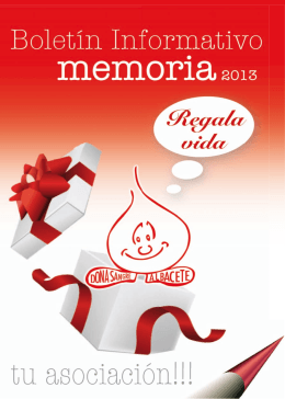 memoria 2013 - Hermandad Donantes de Sangre :: Albacete