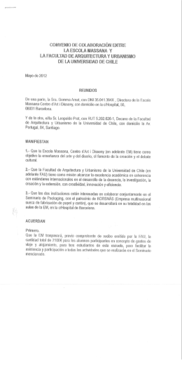 LA ESCOLA MASSANA Y - Universidad de Chile
