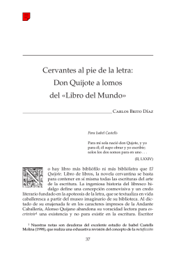 Cervantes al pie de la letra: Don Quijote a lomos del "Libro del mundo"