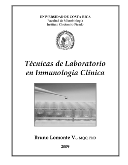 Técnicas de Laboratorio en Inmunología Clínica