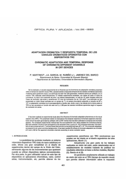 adaptación chomatica y respuesta temporal de los