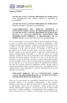 Sentencia SU918/13 ACCION DE TUTELA CONTRA