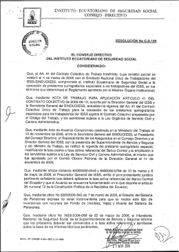 instituto eguatorlano de seguridad social consejo directivo