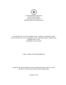 universidad de oriente núcleo de sucre escuela de ciencas