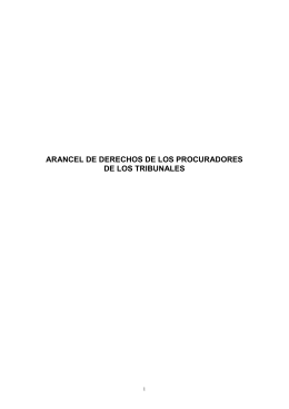 Arancel de Procuradores