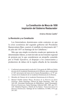 La Constitución de Moca de 1858 inspiración del Gobierno