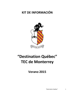 “Destination Québec” TEC de Monterrey - Collège Saint