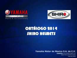 CATÁLOGO 2014 SHIRO HELMETS