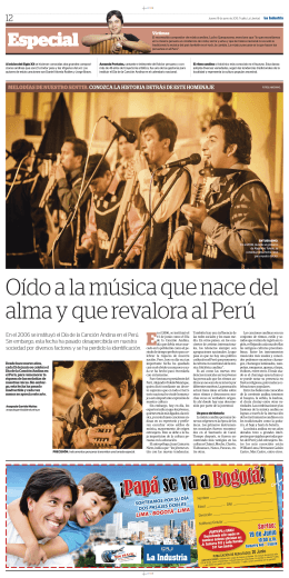 Oído a la música que nace del alma y que revalora al Perú