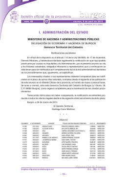 Anuncio 201302683 - Boletín Oficial de la Provincia de Burgos