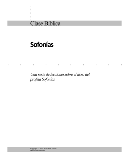 Introducción al libro Sofonías