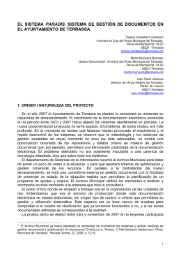 el sistema paradís. sistema de gestión de documentos en el