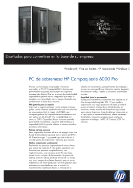 Características Técnicas HP Compaq DC 6000