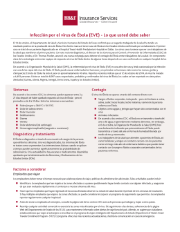 Ebola letter Insurance-Spanish.indd