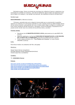 Dossier de prensa BUSCARRUINAS II