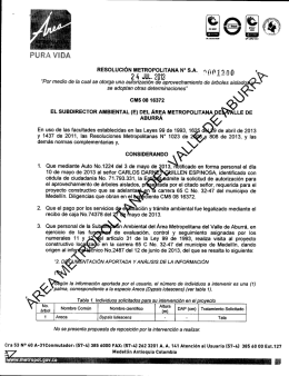 24 JU_L. 2013 "1""ÜO - Area Metropolitana del Valle de Aburra