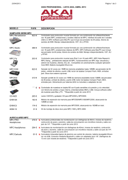 AKAI PROFESSIONAL - LISTA AZUL ABRIL 2013 MODELO PVPR