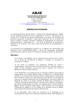 Memoria de Actividades 31/12/2011