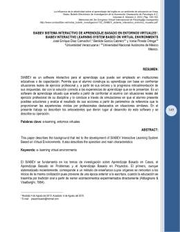 SIABEV Sistema Interactivo de aprendizaje basado