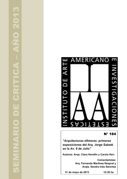 Arquitecturas efímeras: primeras exposiciones del Arq. Jorge
