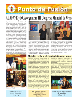 ALAFAVE y NCA organizan III Congreso Mundial de Velas